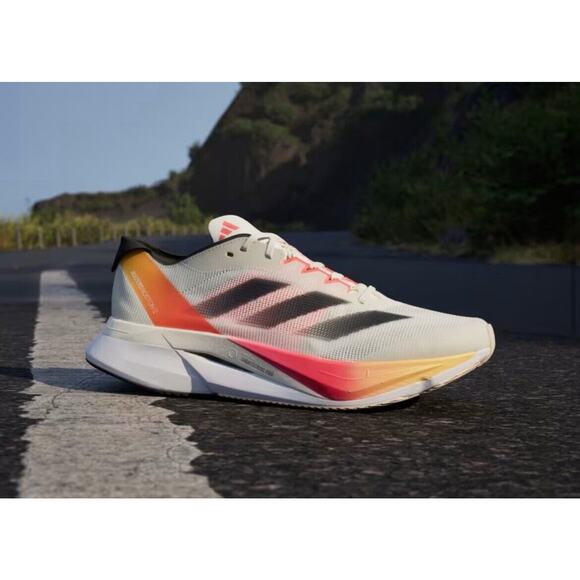 adidas Other - Adidas Adizero Boston Off White Black Solar Red Race Shoes IG3320 Mens 12